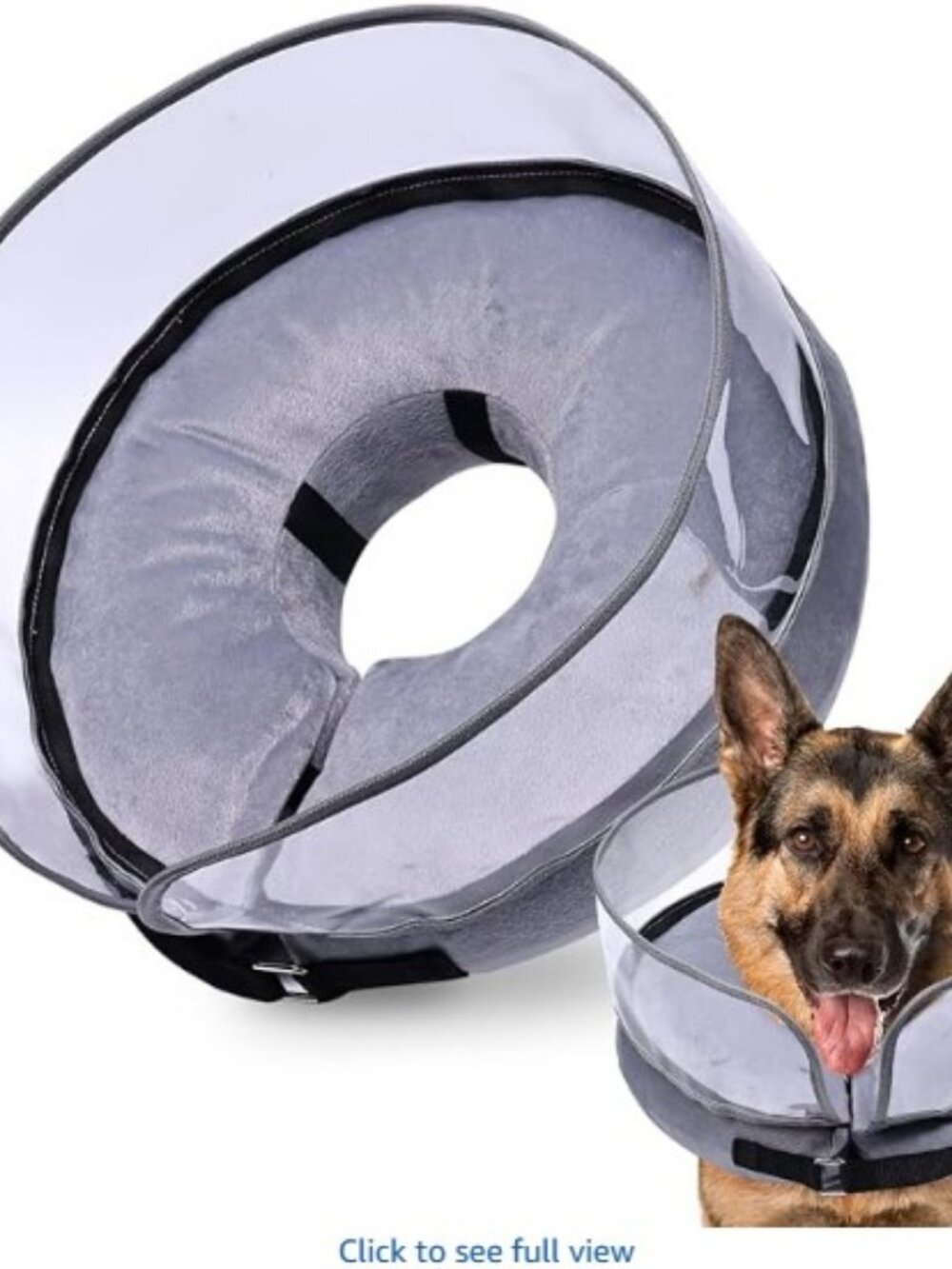 Barkless Inflatable Dog Cone for Comfortable Healing XL